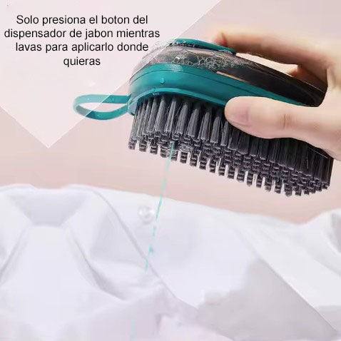 Cepillo multiusos con dispensador de jabon