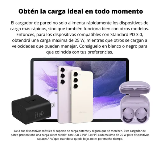 Cargador samsung 25w Tipo C