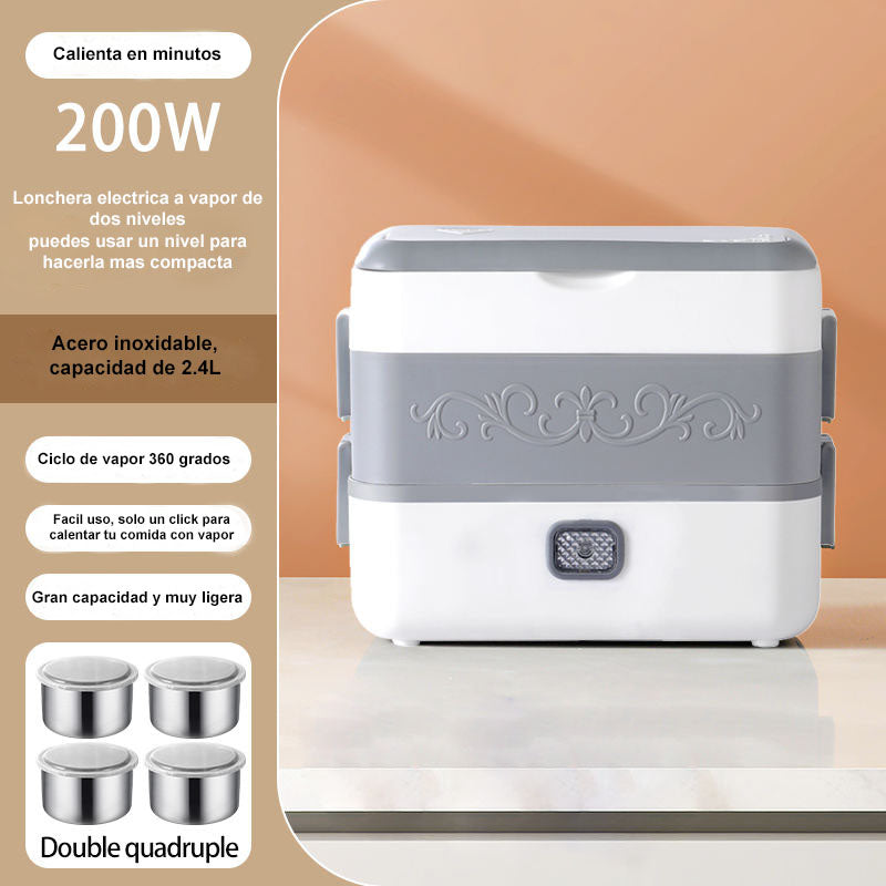 Lonchera eléctrica portátil a vapor 2.4L