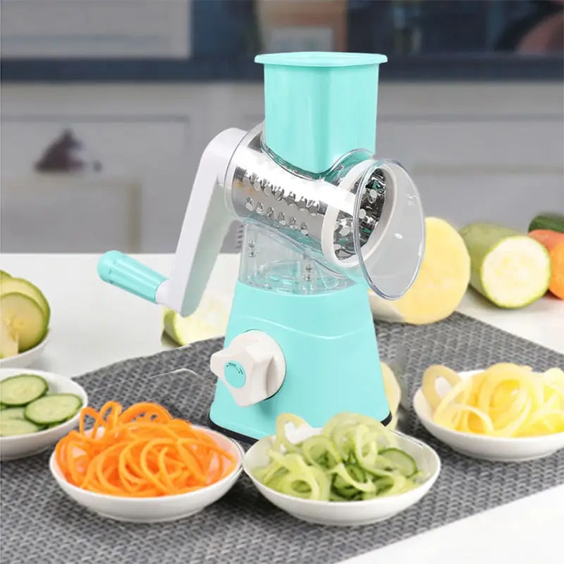 Cortador de verduras multifuncional con manivela