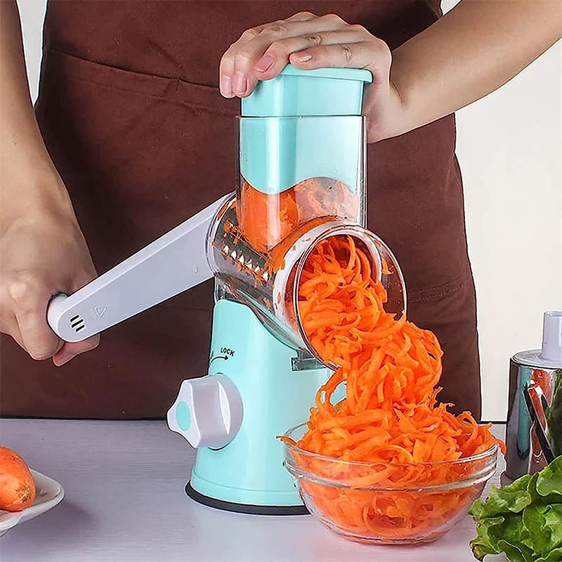 Cortador de verduras multifuncional con manivela