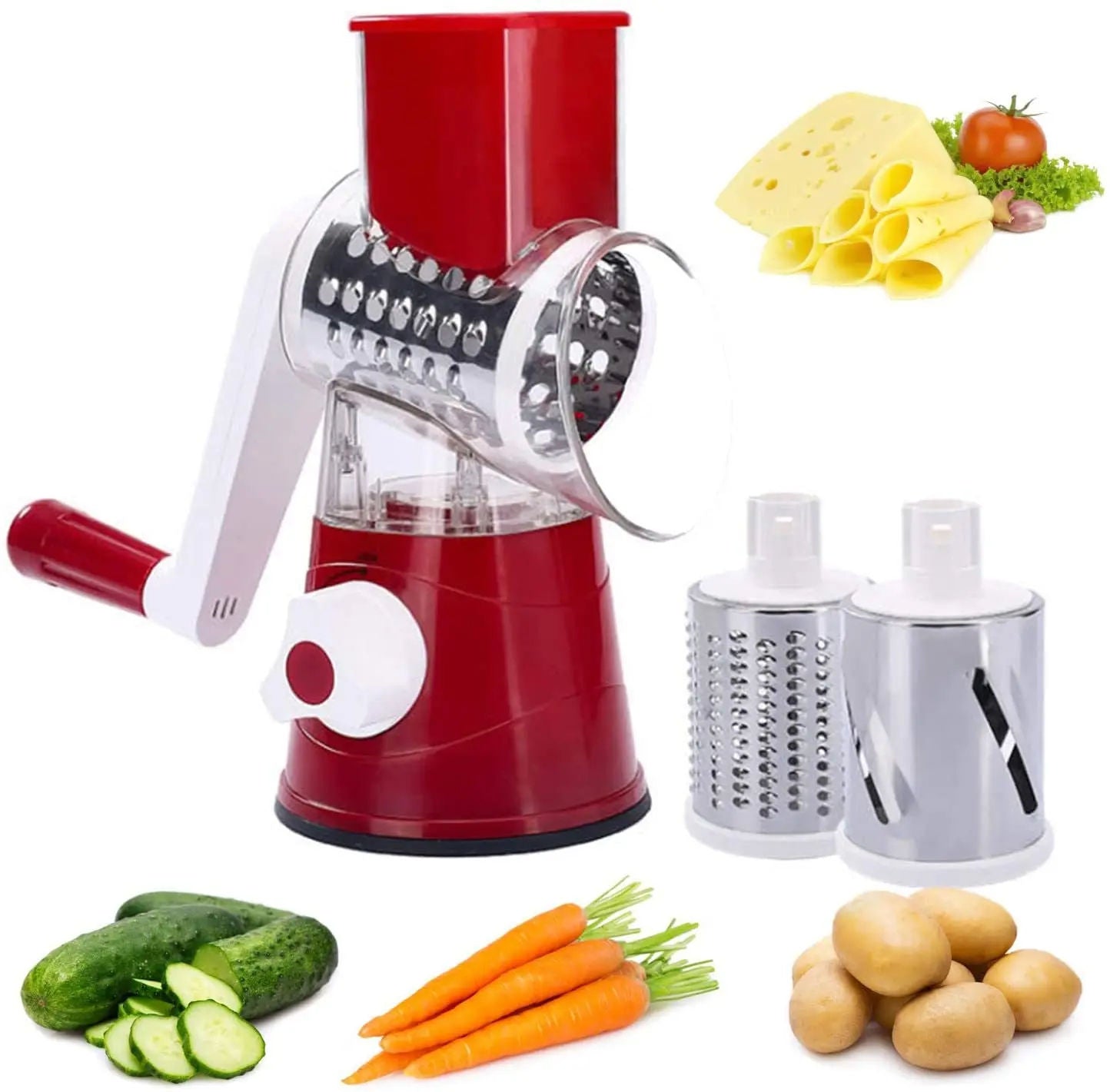Cortador de verduras multifuncional con manivela