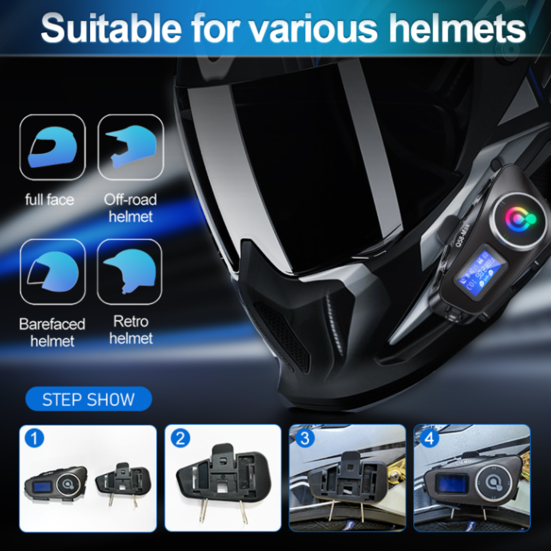 Intercomunicador para Casco Q58 Max BT v5.3